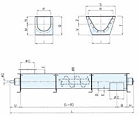 model cx screw conveyor drawing